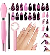 modelones Cat Eye Magnet Set, Heart French Cateye Gel Polish Nail Tools Kit Dual-Head 5 IN 1 Magn...