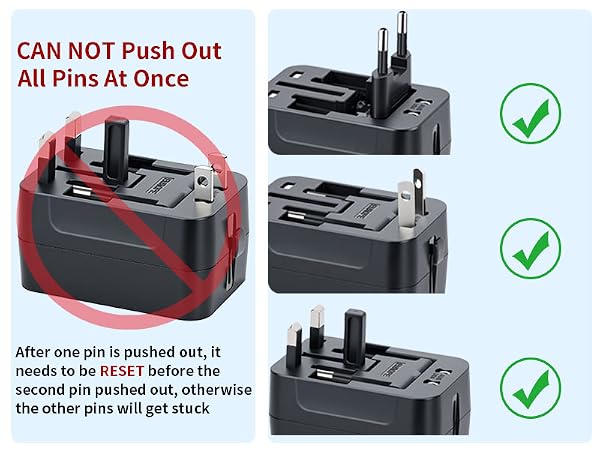 international worldwide travel plug converter power adapter wall charger fast charging