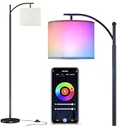 SUNMORY ARC Floor lamp, Smart APP Remote Control Standing Floor lamp with RGB Bulb, Tall Lamp wit...