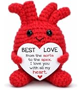 Easter Handmade Crochet Heart Romantic Ornament Gift – Surprise Desktop Decor for Girlfriend Boyf...