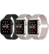 MAIRUI Stainless Steel Watch Band Compatible with Apple Watch Band Mesh Loop 38/40/41mm 42/44/45/...