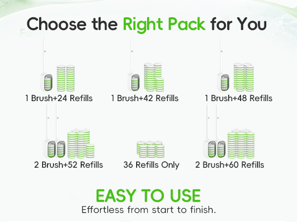Green Disposable Toilet Brush