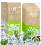 CoolRush Towel with Natural Mint Extract, 3-Second Cooling Relief Up to 3 Hours, Reusable Alcohol...