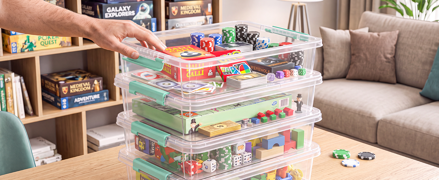 clear storage bins with lids