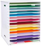 SANFURNEY Scrapbook Paper Organizer for Sizes 12