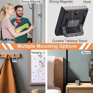 SUPER Strong Magnetic Back kitchen timer digital