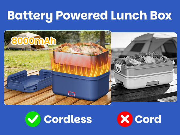 Wireless heated lunch box