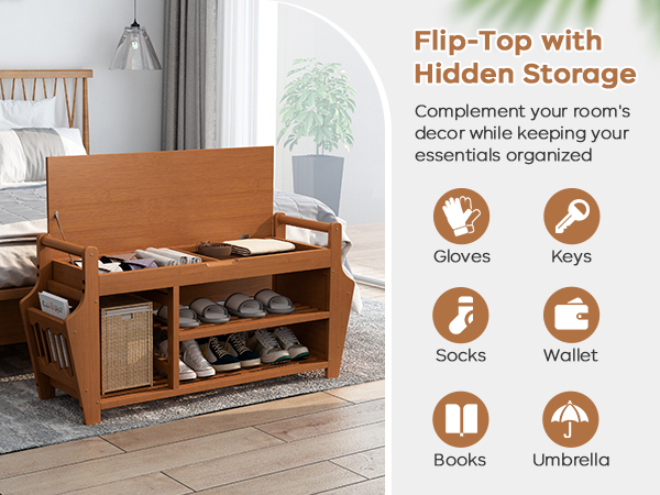 Shoe Rack Organizer with Cushion