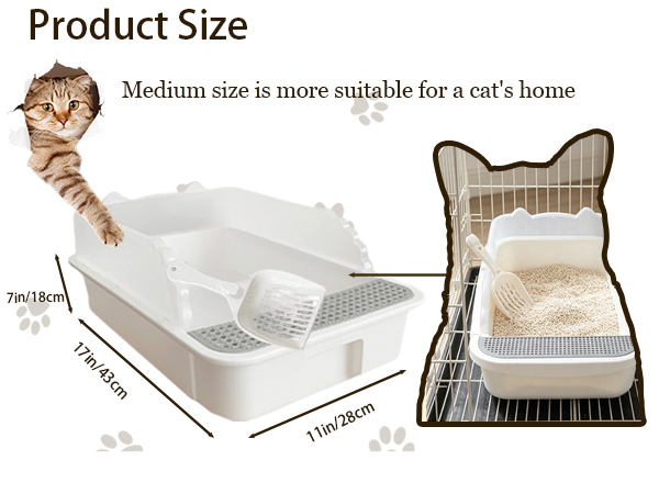low entry litter box with strainer