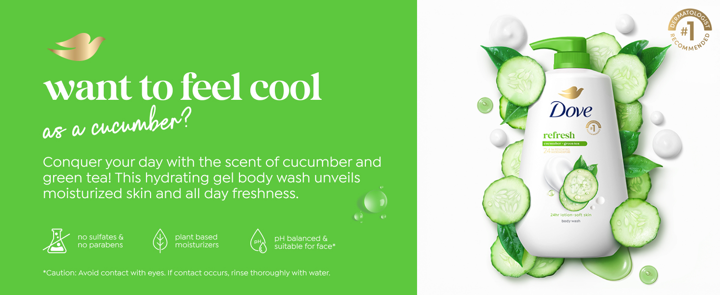 Product shot in white cream with text on green background.