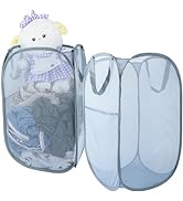 NairSnow Collapsible Laundry Baskets, 2 Pack Pop Up Hampers with Handles, Portable Stair Basket, ...
