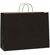 BagDream 100Pcs 16x6x12 Inches Kraft Paper Bags with Handles Bulk Gift Bags Shopping Bags for Gro...