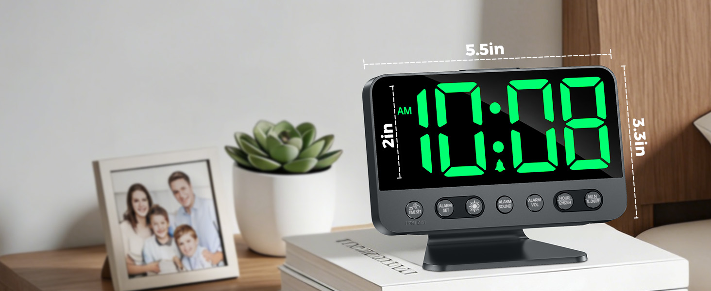 alarm clock with large numbers