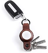 KeySmart Air Leather AirTag Key Holder, Compatible Apple AirTag Keychain, Air Tag Keyholder Key O...
