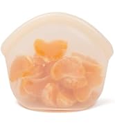 Food Huggers Hugger Bags Silicone Reusable Lunch & Snack Bag Durable Storage, BPA Free, Dishwashe...