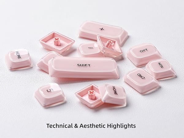 Jelly Low Profile Keycaps Shine Through Keycaps