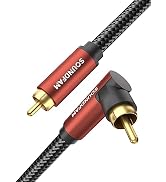 SOUNDFAM 90 Degree RCA Cable 10ft/3M Right Angle Subwoofer Cable S/PDIF Digital Coaxial Audio Cab...