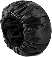 Years calm Terry Lined Shower Cap for Women Reusable, Extra Large Waterproof Shower Caps, All Lon...