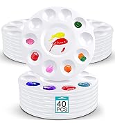 Hulameda 40pcs Art Paint Tray Palette Plastic Pallet for Kids or Pupils to Painting, DIY Craft,Pl...