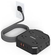 JcBlaon Power Strip Surge Protector, Multi Plug wall Outlet with 8 AC Outlet 4 USB(2 USB C), 4-Si...