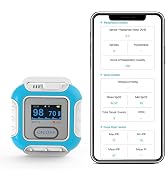 Wrist Blood Oxygen Saturation Monitor for Adult,Bluetooth Wearable Spo2 Monitor, Rechargeable Pul...