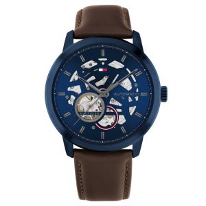 Tommy Hilfiger Men's Automatic Watch Stainless Steel, 5 ATM Water Resistant, Modern Stylish