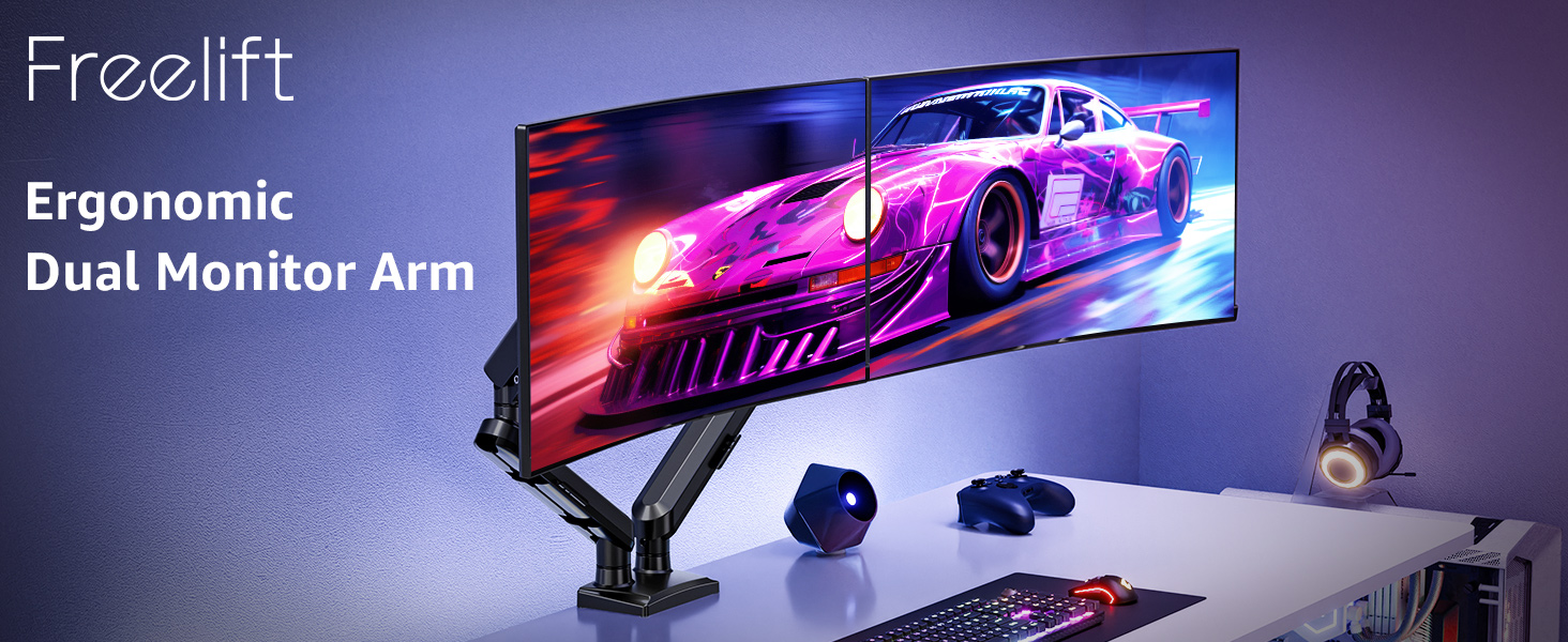 dual monitor arm