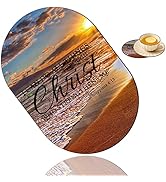 Beach Bible Verse Philippians 4-13 Mouse Pad and Coaster Combination, Washable Fabric Mouse Pad f...