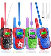 Vvinca Walkie Talkies for Kids Rechargeable, Spider Toys for Ages 3 4 5 6 7 8 9 10 Boys Girls Chr...