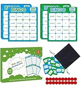 Edumix Sight Word Bingo Game, Learn to Read Vocabulary, Level 1 & Level 2 Bingo Board Game for Ki...