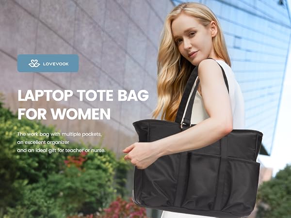 LOVEVOOK Laptop Tote Bag for Women Work, Teacher Nurse Bag, Utility Computer Bag Purse Handbag