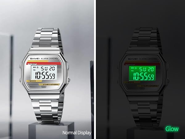 Luminous soft silicone strap reliable quartz movement date window on an Eastern Arabic numeral dial