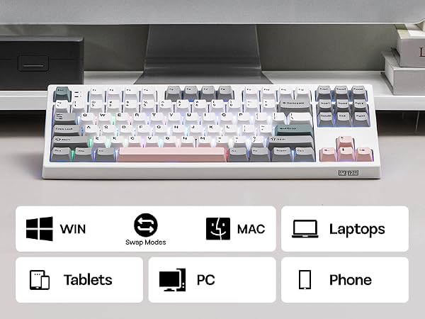 EPOMAKER TH87 Wireless Mechanical Keyboard with 10000mAh Battery