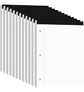 Legal Pads 8.5x11, 50 Sheets/Pack,12 Pack,3-Hole Punch & Perforated Writing Pads, Wide Ruled Whit...