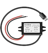 DC 12V/24V to 5V USB C Buck Converter 3A 15W Type-C Output Charging Module Waterproof Buck Power ...