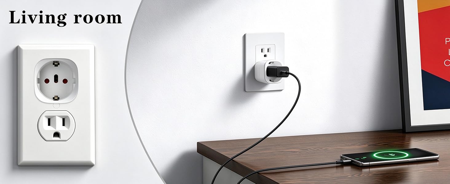 europe to us plug adapter