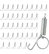 Rabbit Cages Door Metal Finger Spring Latch Hook Multi-Functional Pet Cages Door Spring Latch for...