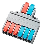 GKEEMARS 10Pcs Wire Connectors, Compact Splicing Connector Push-in Conductor Terminal Blocks (2 i...