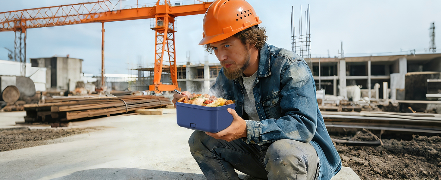 Battery powered electric lunch box for construction site/outdoor worker