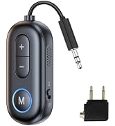 XINGBAICHEN Bluetooth 5.3 Transmitter Receiver for Airplane Wireless Bluetooth Adapter 2 in 1 Blu...