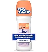 Dry Idea Unscented Roll On Deodorant & Antiperspirant for Women - Hypoallergenic for Sensitive Sk...