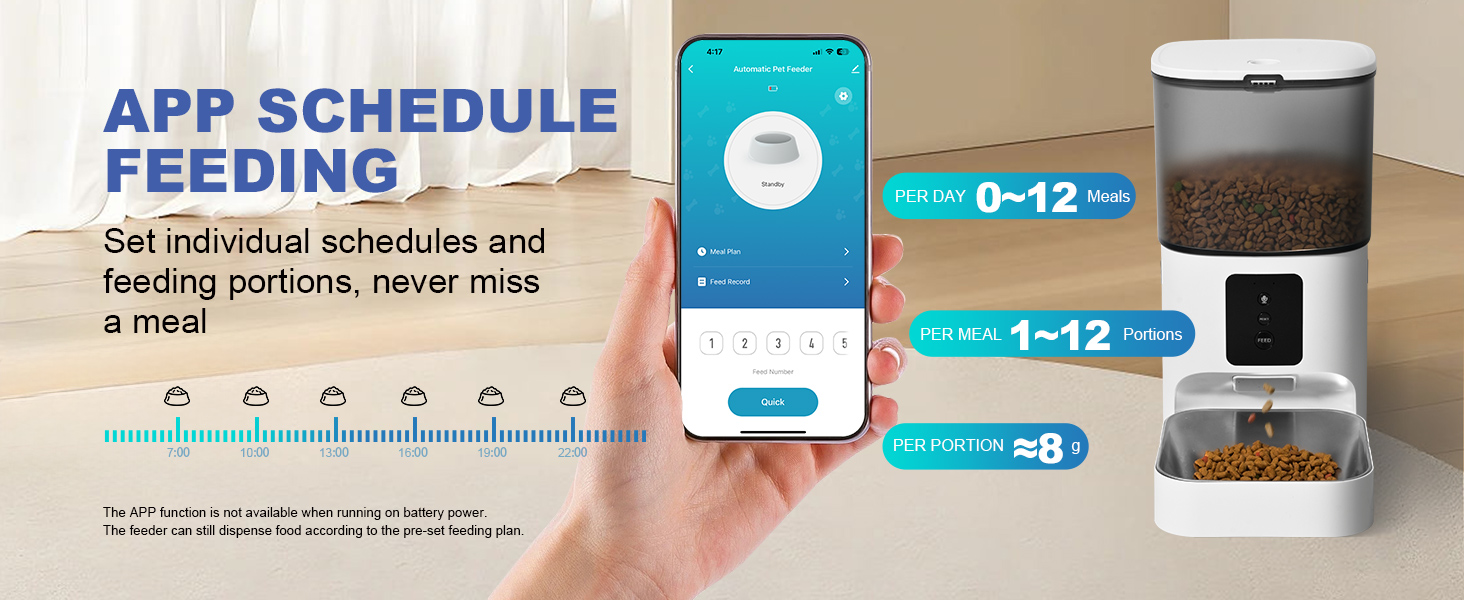 APP schedule feeding