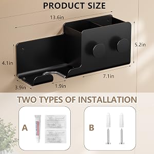 hair tool organizer wall mount