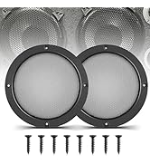 NuIth 6.5 Inch Metal Mesh Round Speaker Grill Cover, Universal Radio Speaker Grills Decorative fo...