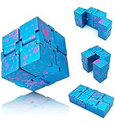 DOLASEV Fidget Toys for ADHD Adults, Metal Infinity Cube, Fidget Toys for Kids 5-7, 8-12, Autism ...