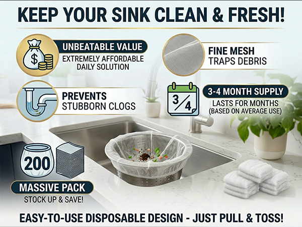 Disposable Kitchen Sink Strainer Mesh Bag