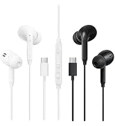 MAS CARNEY 2 Pack USB C Wired Earbuds Ear Buds for iPhone 17 16 15 Pro Max USBC in-Ear Headphones...
