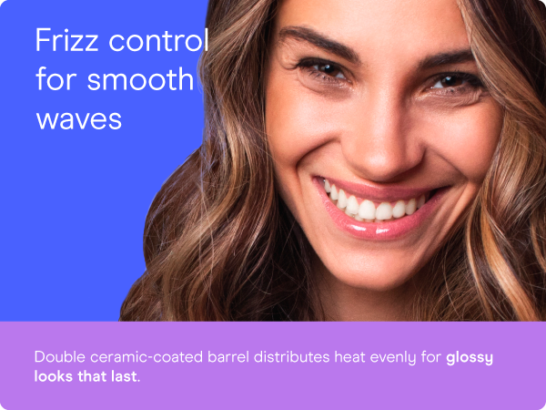 Conair ceramic curling iron 1 1/2 1.5inch barrel styling even heat dual voltage large big thick