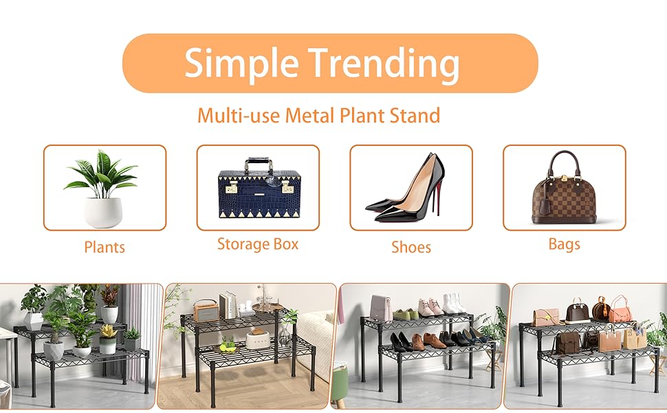 2 tier plant stands indoor metal