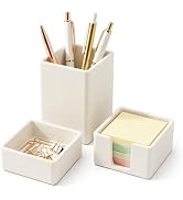 minimaliving Aesthetic Silicone Desk Organizer Set of 3,Modern Office Desk Accessories with Pen H...